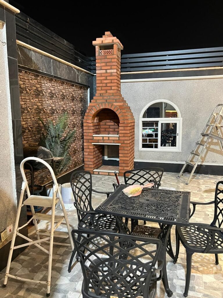 بناء أفران طوب ومشبات