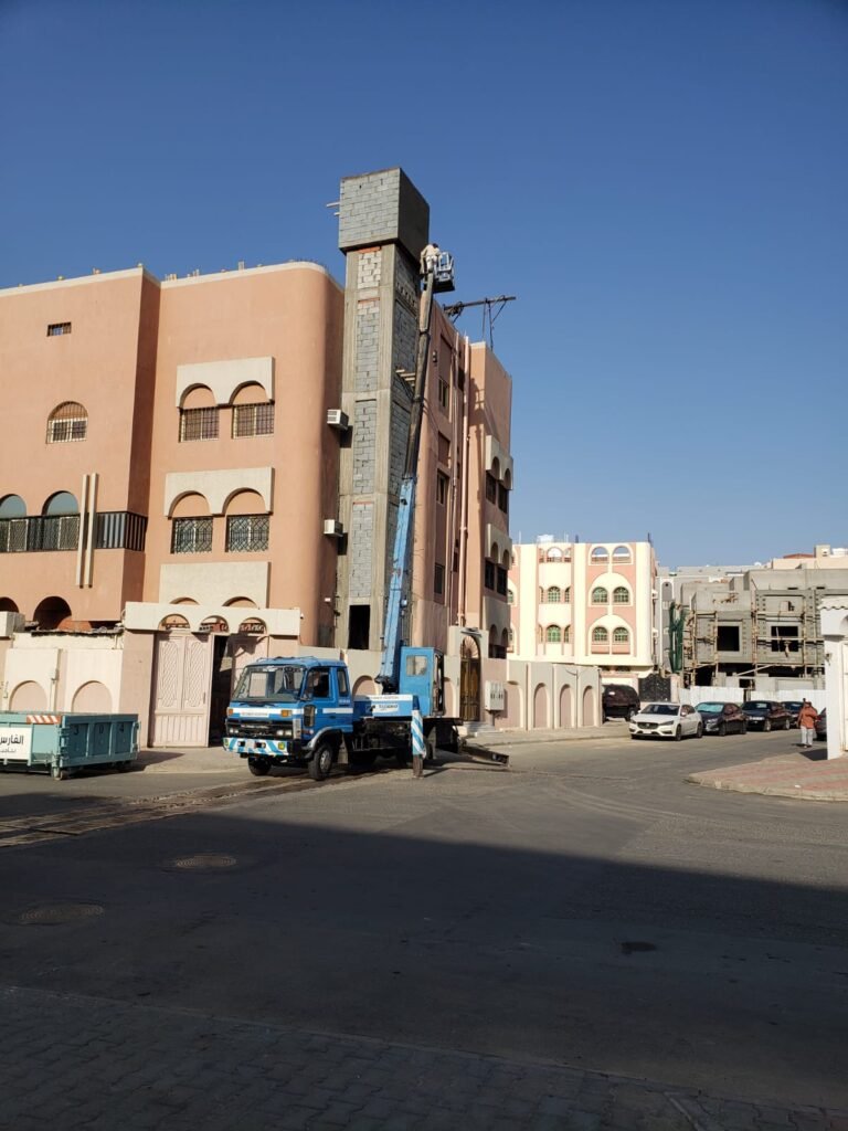 بناء وـاشيس مصعد خارجي